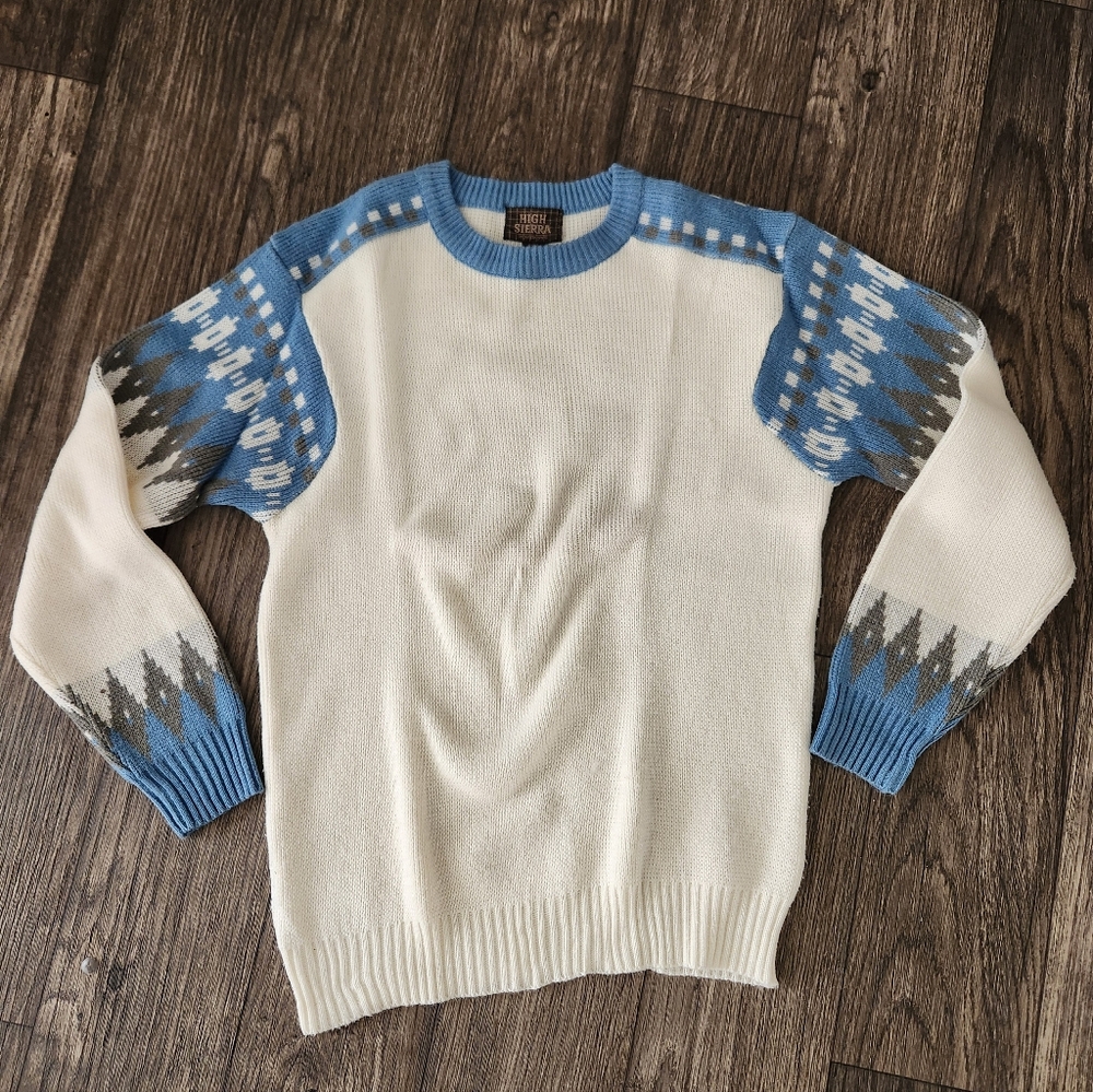 Vintage High Sierra by Mervyns Winter Fair Isle Nordic Sweater Size Large
